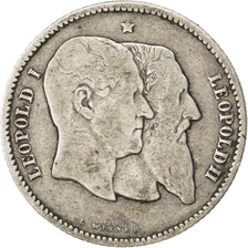 BELGIUM, Franc, 1880, KM #38, VF(20-25), Silver, 4.84
