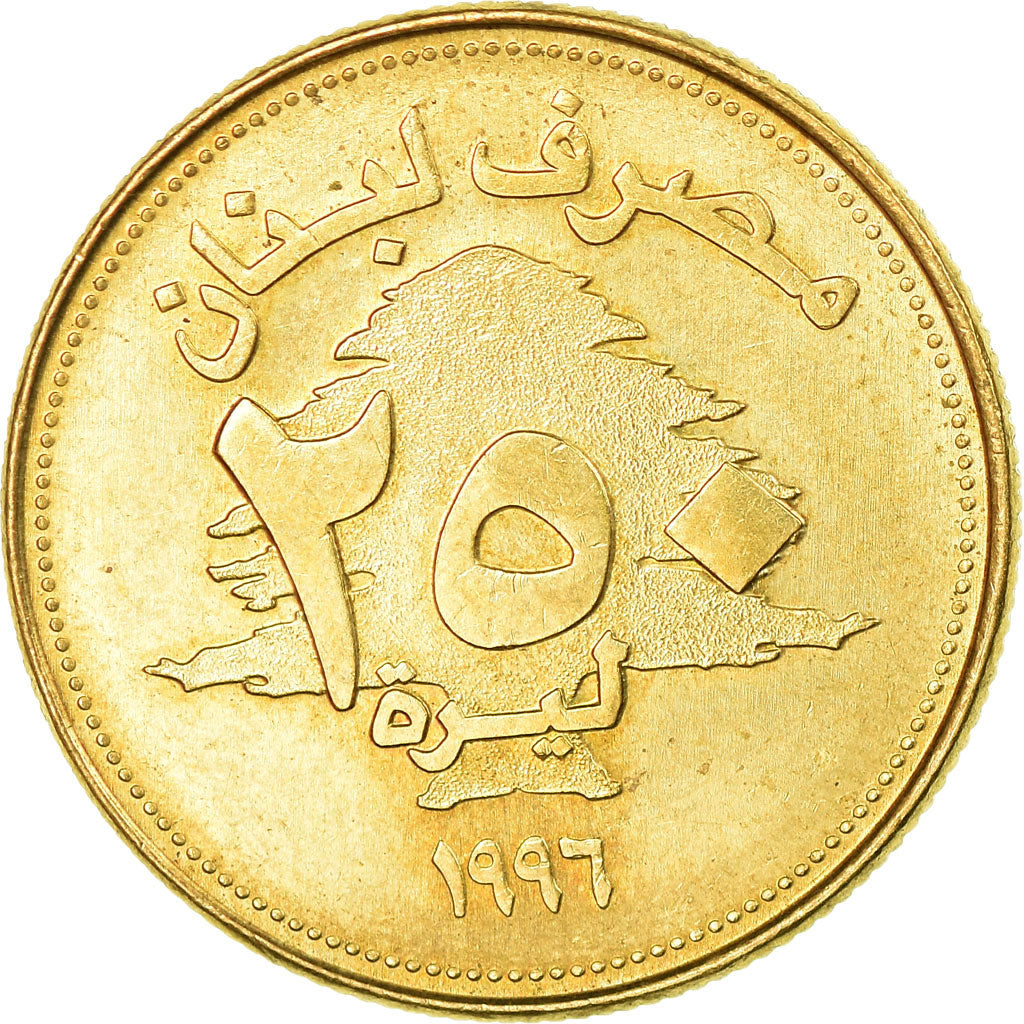 Monnaie, Lebanon, 250 Livres, 1996, SUP+, Aluminum-Bronze, KM:36