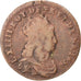 FRANCE, Liard de France au buste juvénile, deuxième type, Liard, 1658, Poitiers,