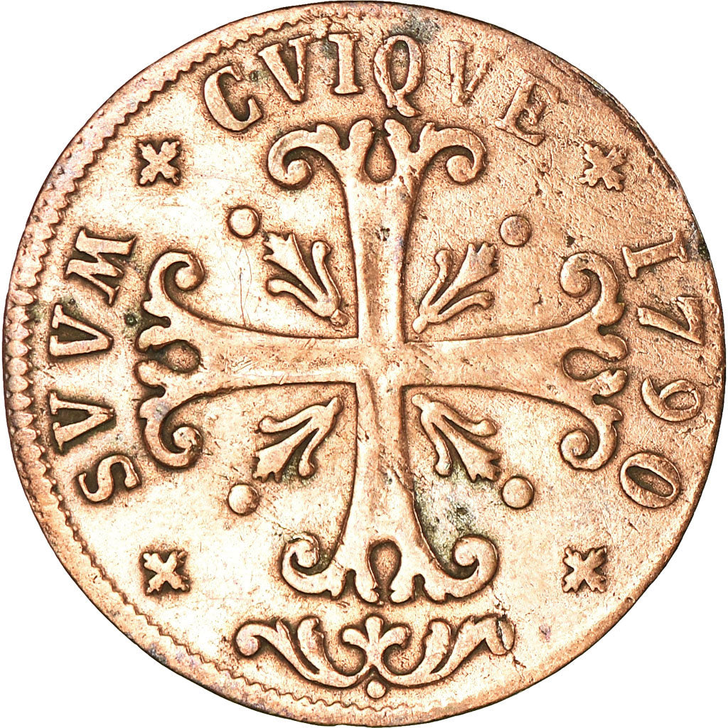 Coin, SWISS CANTONS, NEUCHATEL, 1/2 Batzen, 1790, Neuenburg, VF(30-35), Billon