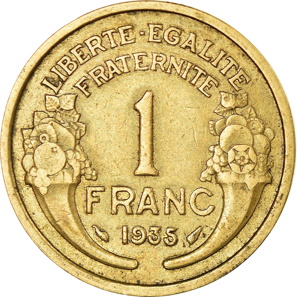 Monnaie, France, Morlon, Franc, 1935, Paris, TB+, Aluminum-Bronze, Gadoury:470