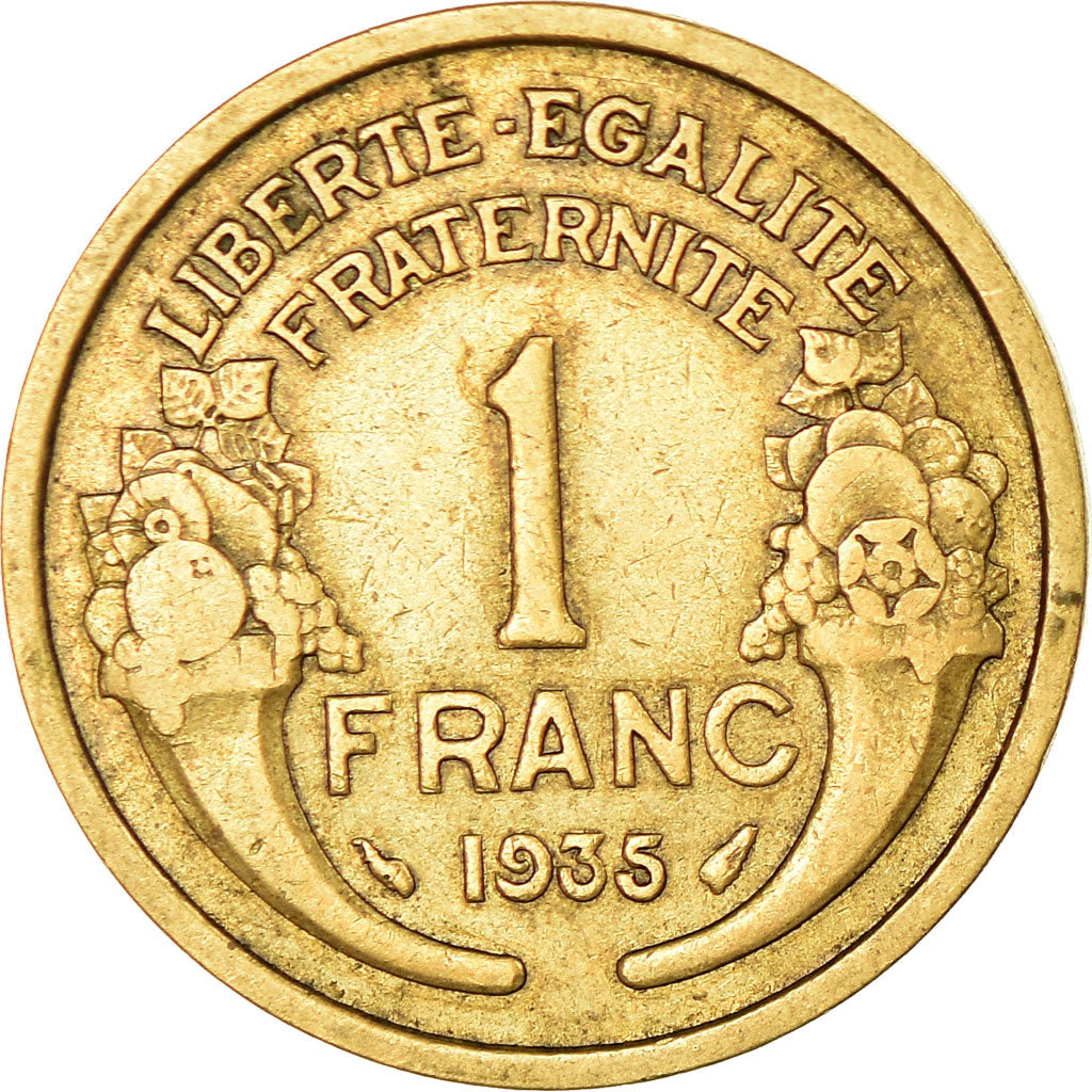 Monnaie, France, Morlon, Franc, 1935, Paris, TB+, Aluminum-Bronze, Gadoury:470