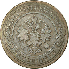 Coin, Russia, Nicholas II, 3 Kopeks, 1896, Saint-Petersburg, VF(30-35), Copper