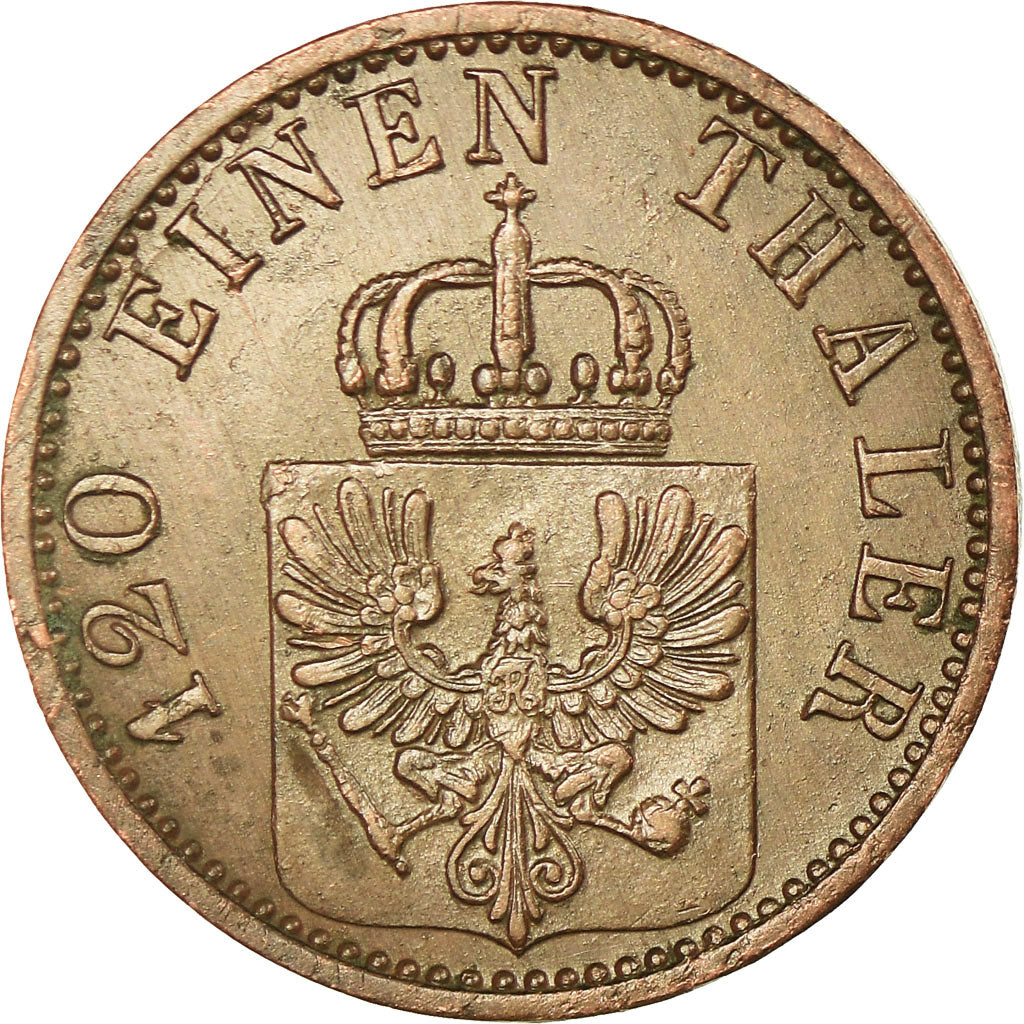 Coin, German States, PRUSSIA, Wilhelm I, 3 Pfennig, 1870, Berlin, AU(50-53)