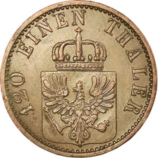 Coin, German States, PRUSSIA, Wilhelm I, 3 Pfennig, 1870, Berlin, AU(50-53)