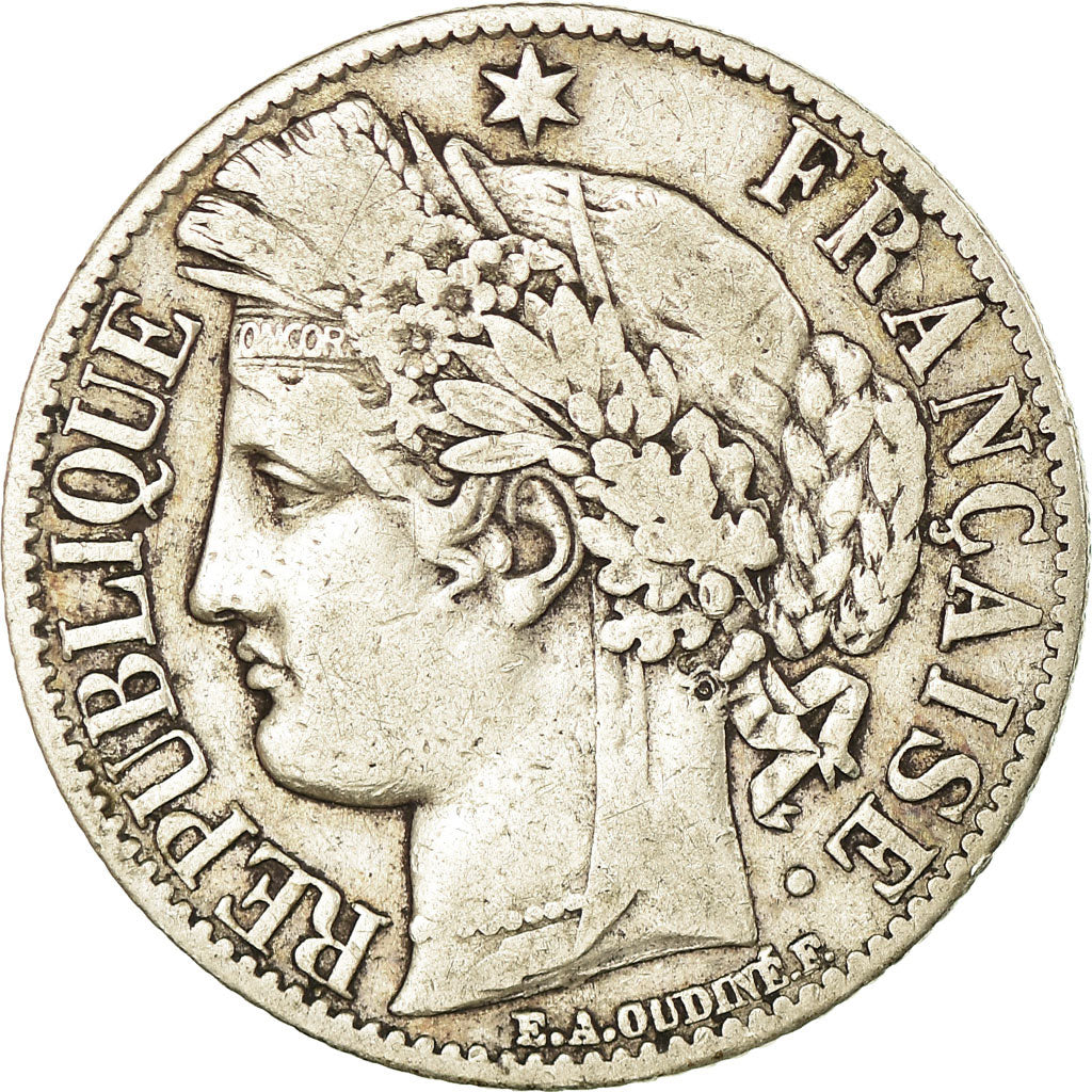 Coin, France, Louis-Philippe, Franc, 1872, Bordeaux, VF(20-25), Silver