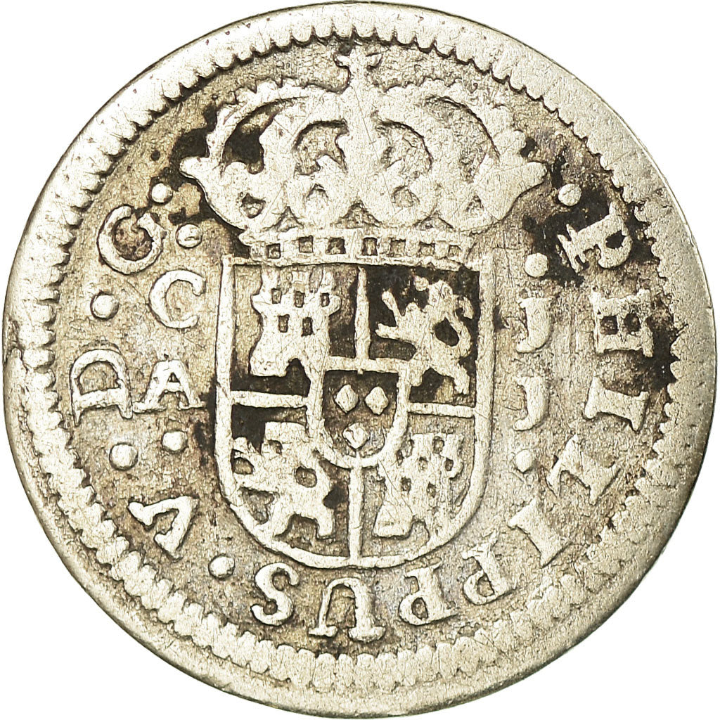 Coin, Spain, Philip V, 1/2 Réal, 1719, Cuenca, VF(30-35), Silver, KM:311