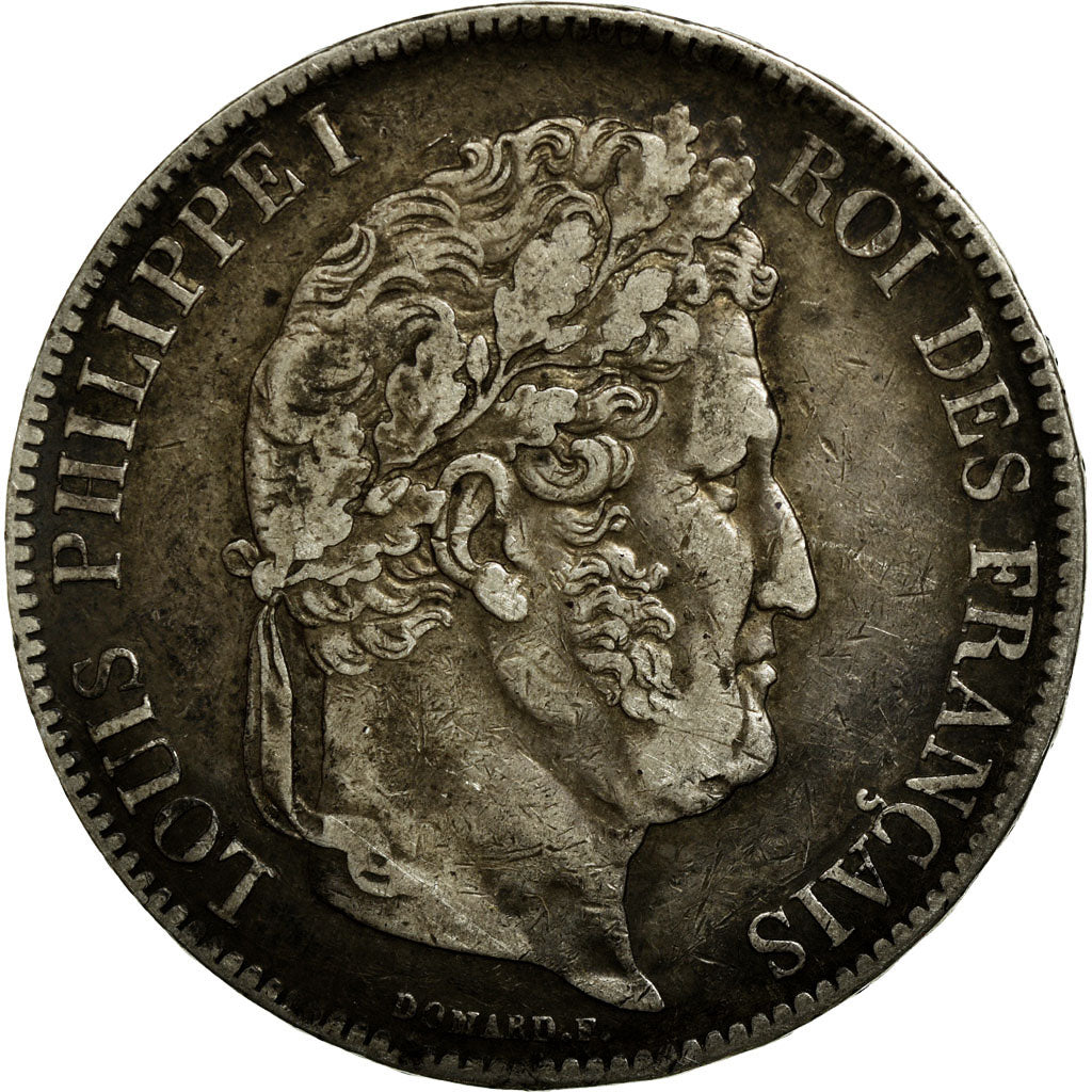 Coin, France, Louis-Philippe, 5 Francs, 1839, Lille, VF(30-35), Silver