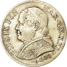 Munten, Italiaanse staten, PAPAL STATES, Pius IX, Lira, 1867, Roma, FR+, Zilver