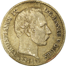 Coin, Denmark, Christian IX, 4 Skilling Rigsmont, 1871, Copenhagen, VF(30-35)