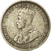 Coin, Ceylon, George V, 10 Cents, 1914, F(12-15), Silver, KM:104