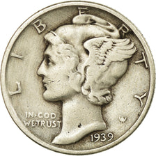 Monnaie, États-Unis, Mercury Dime, Dime, 1939, U.S. Mint, Philadelphie, TTB
