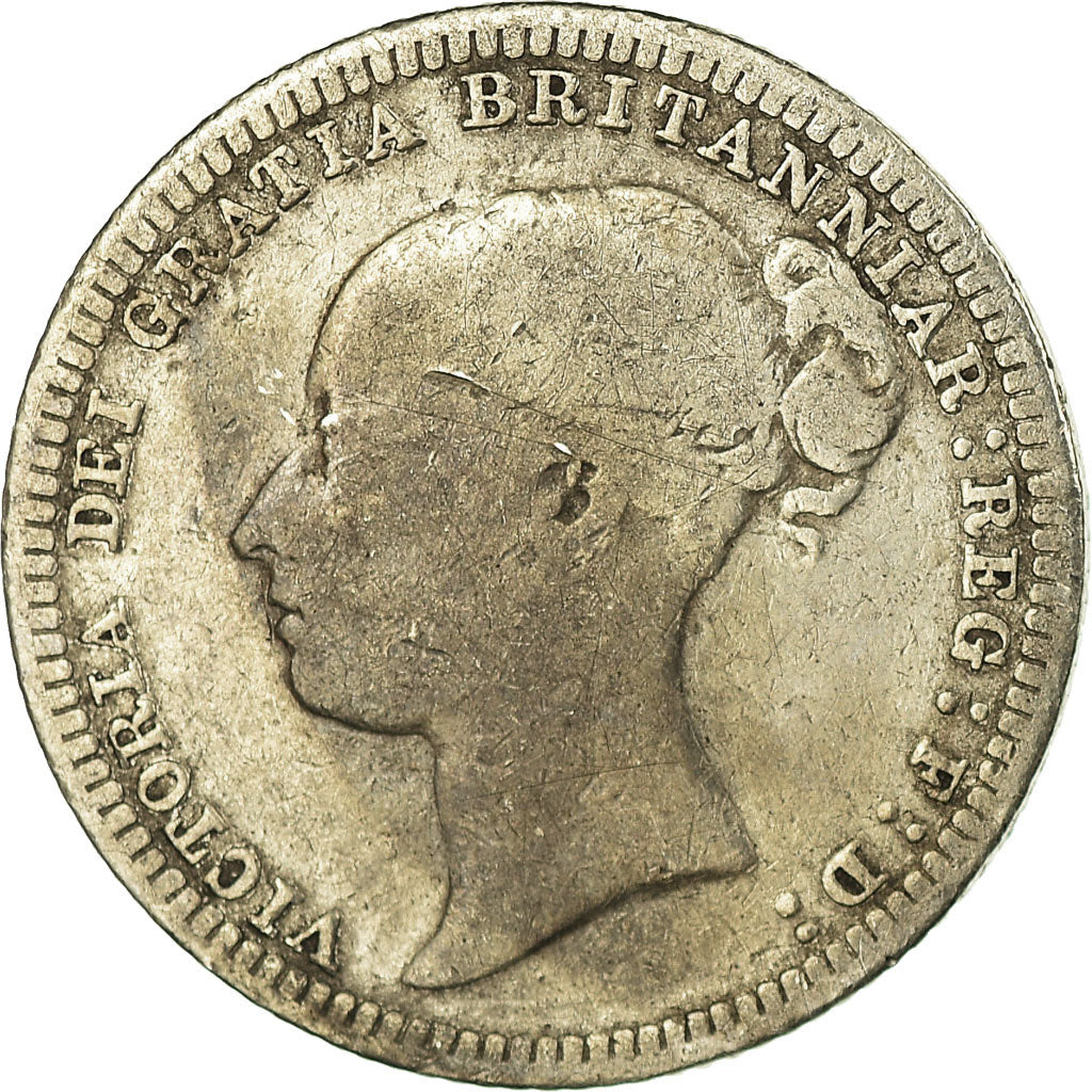 Coin, Great Britain, Victoria, 6 Pence, 1880, VF(20-25), Silver, KM:757