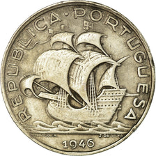 Coin, Portugal, 5 Escudos, 1946, VF(30-35), Silver, KM:581
