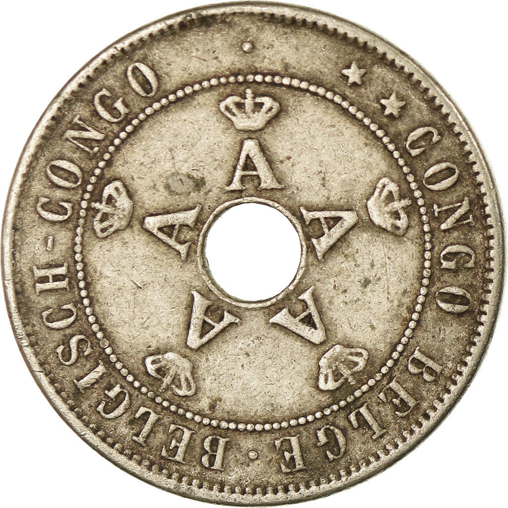 Moneta, Kongo Belgijskie,  20 Centimes, 1910, EF(40-45)