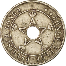 Moeda, Congo Belga, 20 Centimes, 1910, EF(40-45), Cobre-níquel