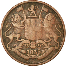Coin, INDIA-BRITISH, 1/4 Anna, 1835, VF(20-25), Copper, KM:446.1