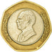 Monnaie, Jordan, Hussein, 1/2 Dinar, 1997/AH1417, TB+, Bi-Metallic, KM:63
