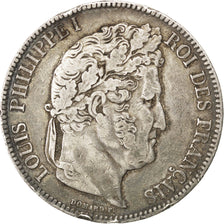 FRANCE, Louis-Philippe, 5 Francs, 1843, Lille, KM #749.13, EF(40-45), Silver,...