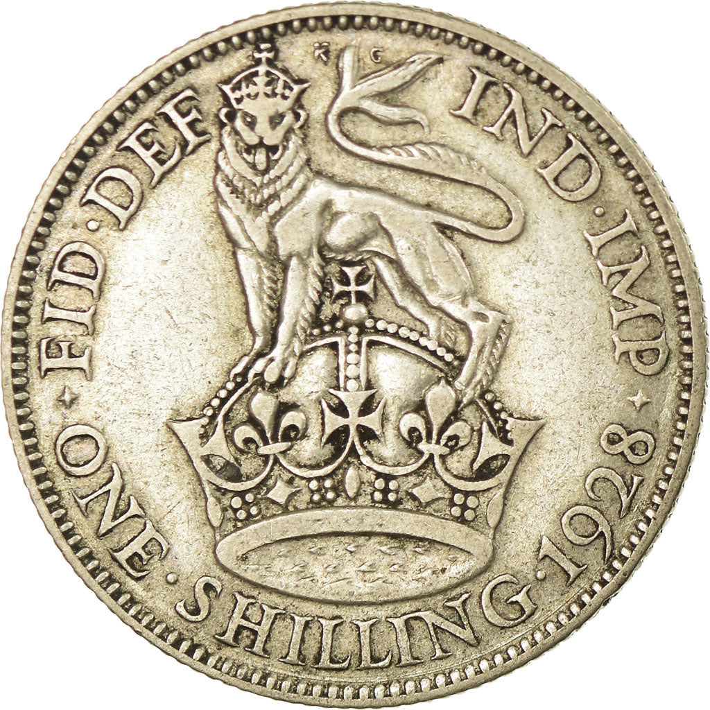 Coin, Great Britain, George V, Shilling, 1928, EF(40-45), Silver, KM:833