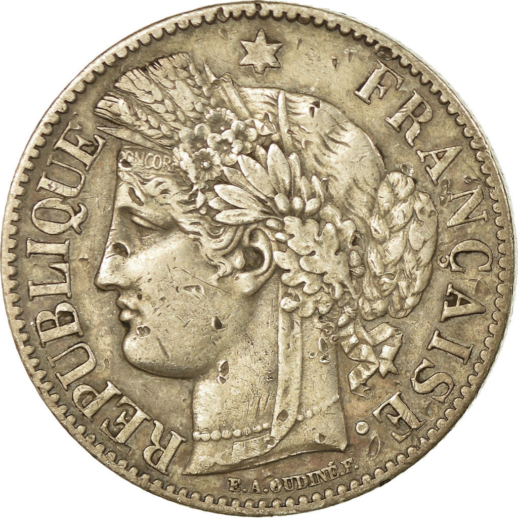 Monnaie, France, Cérès, 2 Francs, 1871, Paris, TB+, Argent, Gadoury:530