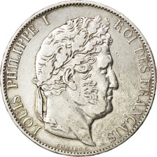 Louis Philippe Ier, 5 Francs tête laurée, 1844 A, KM 749.1