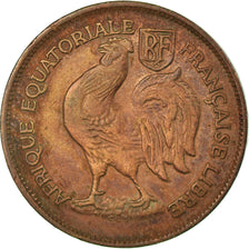 Moneta, Africa equatoriale francese, Franc, 1943, Pretoria, MB+, Bronzo, KM:2a