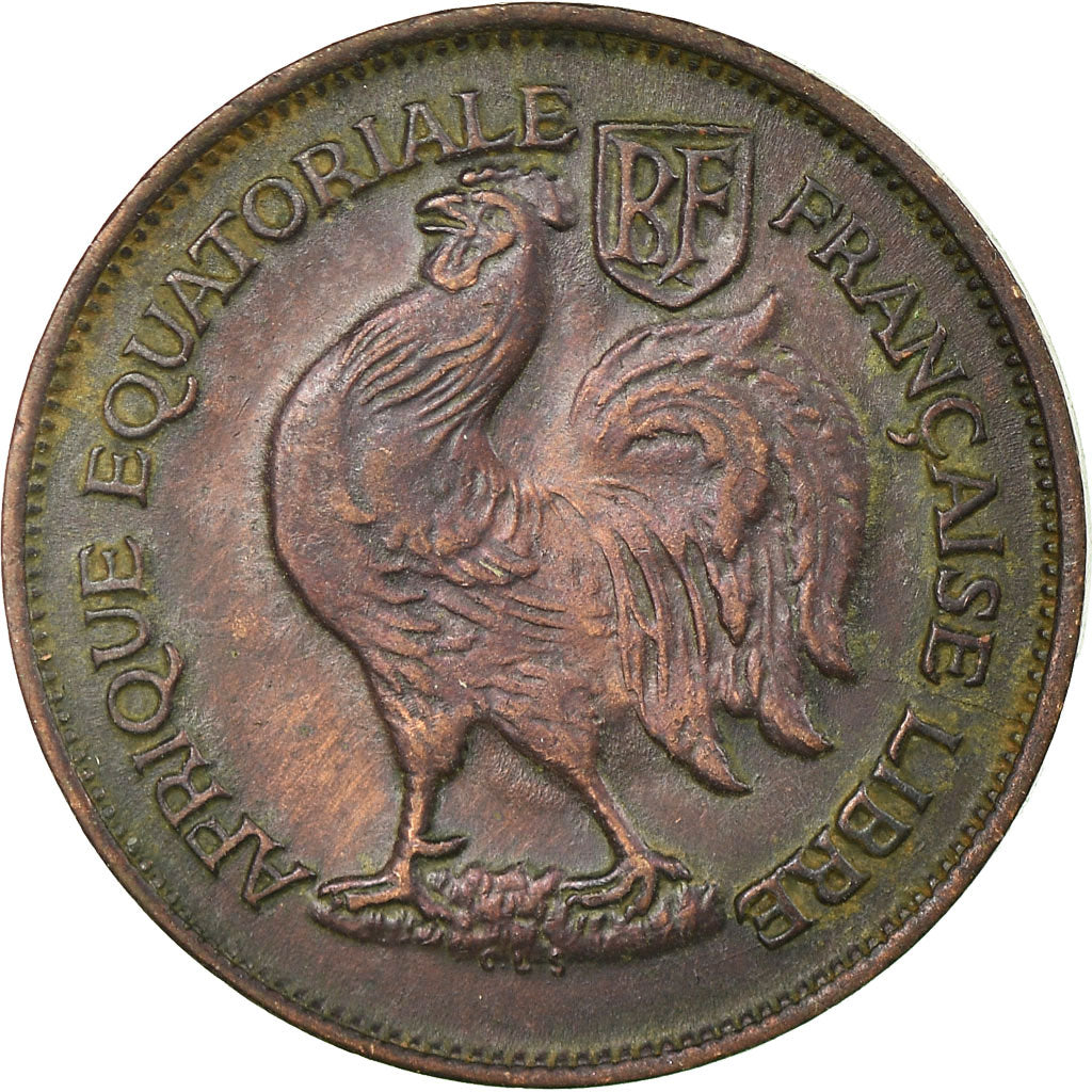 Monnaie, Afrique-Équatoriale française, Franc, 1943, Pretoria, TTB, Bronze