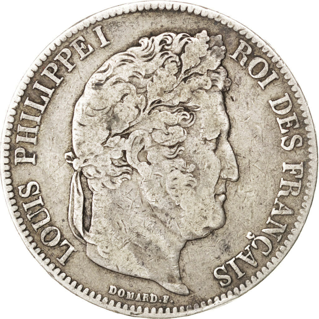 FRANCE, Louis-Philippe, 5 Francs, 1832, Nantes, KM #749.12, VF(20-25), Silver,..