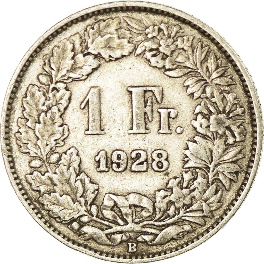 Coin, Switzerland, Franc, 1928, Bern, VF(30-35), Silver, KM:24
