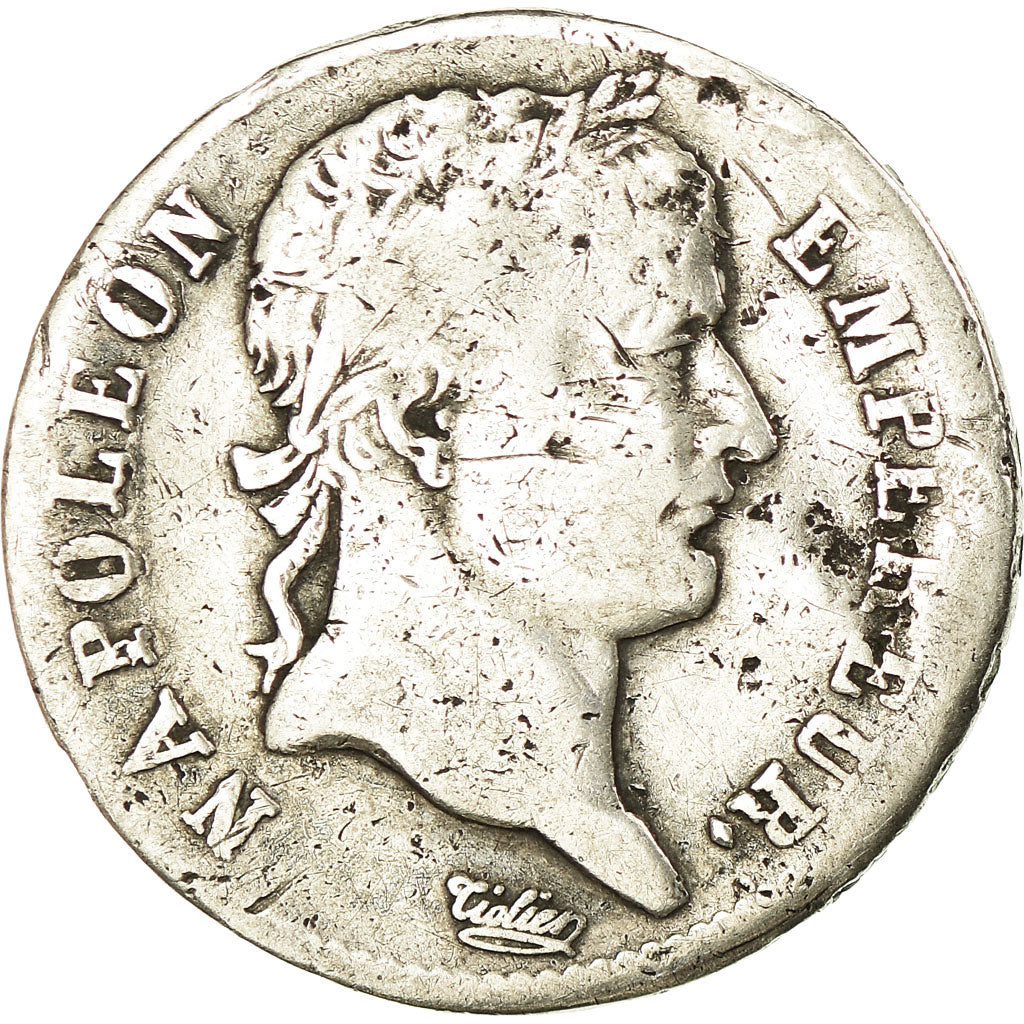 Munten, Frankrijk, Napoléon I, Franc, 1811, Lyon, ZG+, Zilver, KM:692.5