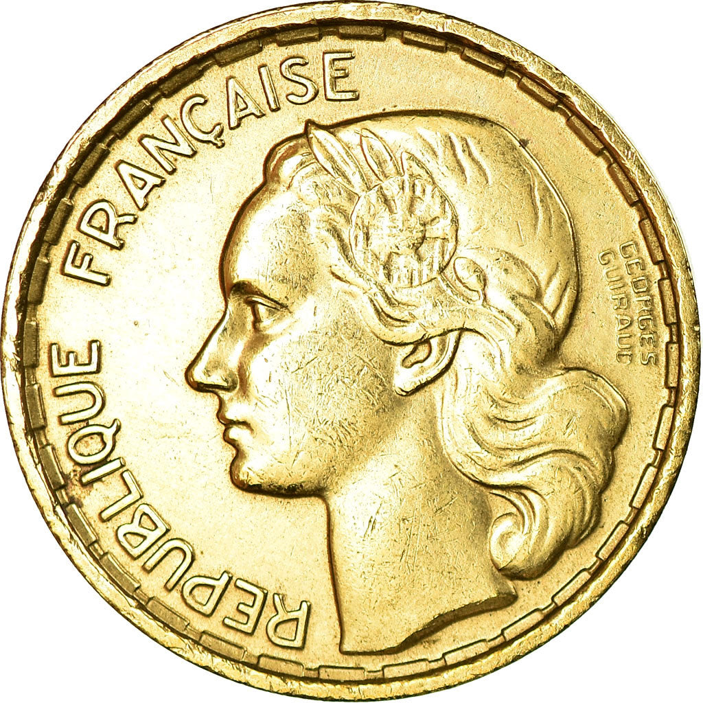 Münze, Frankreich, Guiraud, 20 Francs, 1950, Paris, SS, Aluminum-Bronze