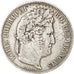 Francia, Louis-Philippe, 5 Francs, 1837, Paris, MB+, Argento, KM:749.1, Gadou...