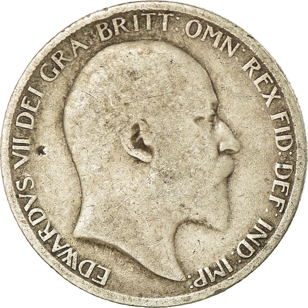 Coin, Great Britain, Edward VII, 6 Pence, 1904, VF(20-25), Silver, KM:799