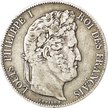 Francia, Louis-Philippe, 5 Francs, 1848, Paris, MB+, Argento, KM:749.1, Gadou...