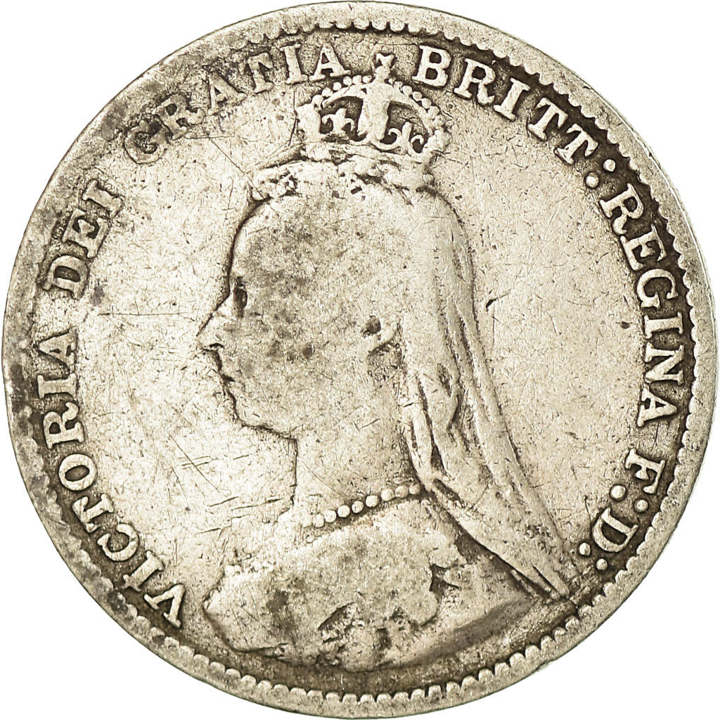 Coin, Great Britain, Victoria, 3 Pence, 1889, VF(20-25), Silver, KM:758