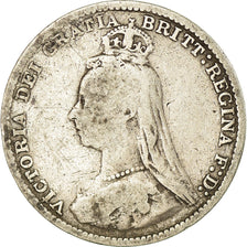Coin, Great Britain, Victoria, 3 Pence, 1889, VF(20-25), Silver, KM:758