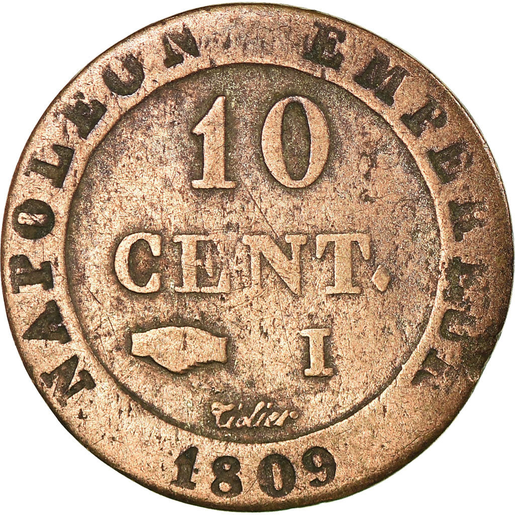 Coin, France, Napoléon I, 10 Centimes, 1809, Limoges, VF(20-25), Billon