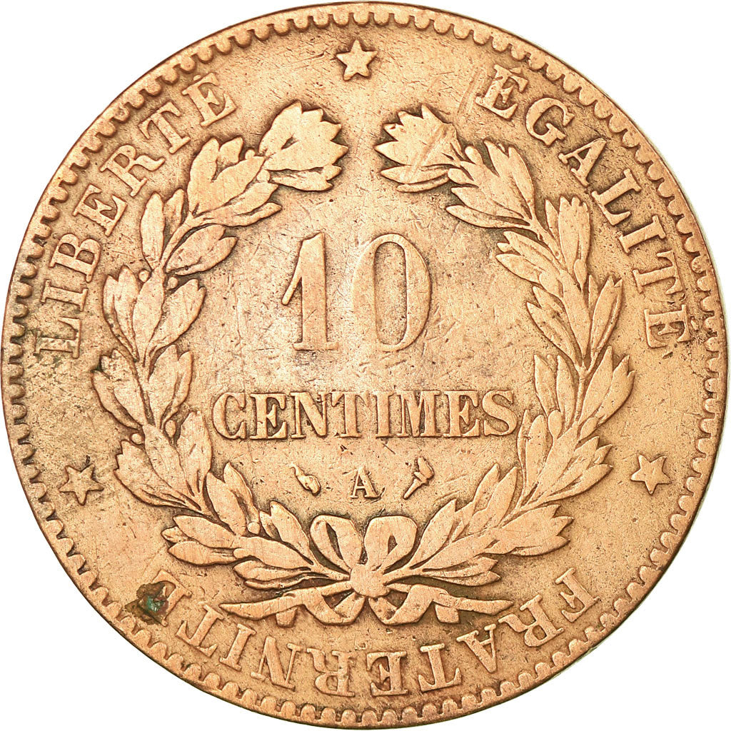 Coin, France, Cérès, 10 Centimes, 1896, Paris, VF(20-25), Bronze, KM:815.1
