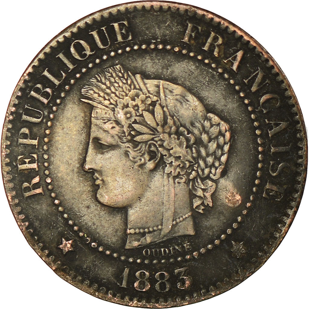 Coin, France, Cérès, 2 Centimes, 1883, Paris, EF(40-45), Bronze, KM:827.1