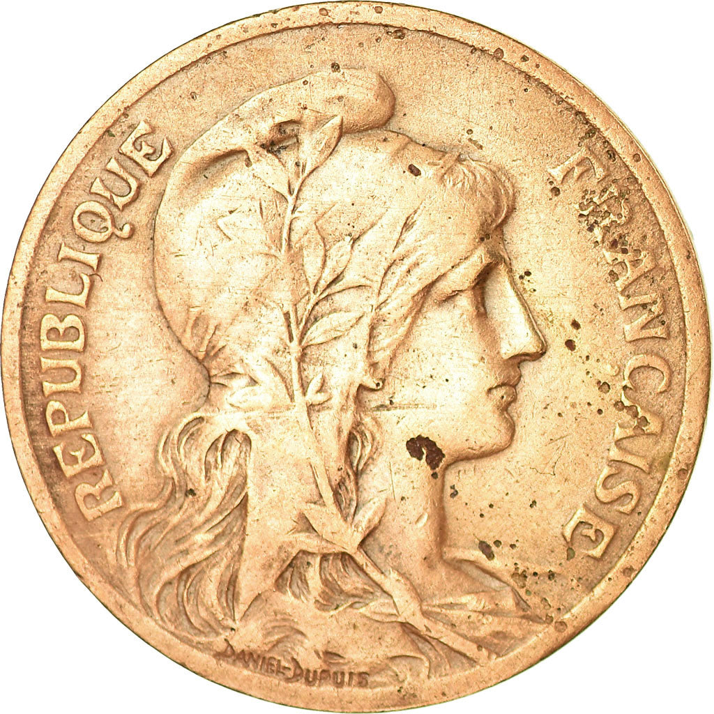 Moneta, Francja, Dupuis, 5 Centimes, 1901, Paris, VF(20-25), Bronze, KM:842