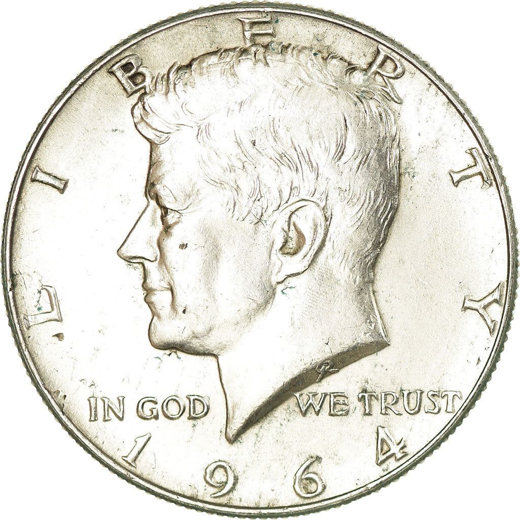 Coin, United States, Kennedy Half Dollar, Half Dollar, 1964, U.S. Mint