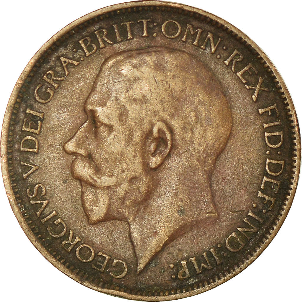 Moeda, Grã-Bretanha, George V, 1/2 Penny, 1914, VF(20-25), Bronze, KM:809