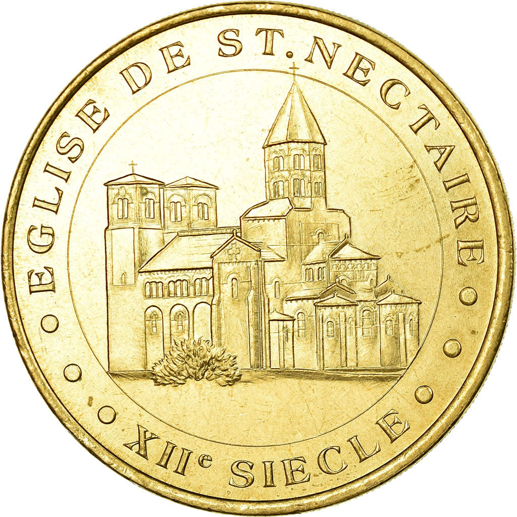 Francia, Token, Jetón turístico, Saint-Nectaire - l'église, 2001, MDP, EBC