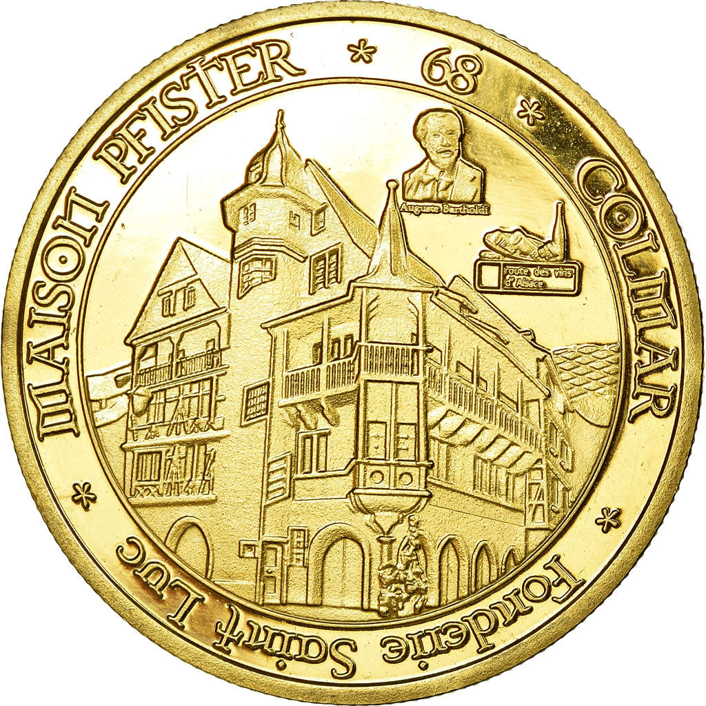 Francia, Token, Jetón turístico, Colmar - La maison Pfister, Fonderie