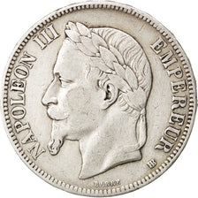 FRANCE, Napoléon III, 5 Francs, 1868, Strasbourg, KM #799.2, VF(30-35), Silver,