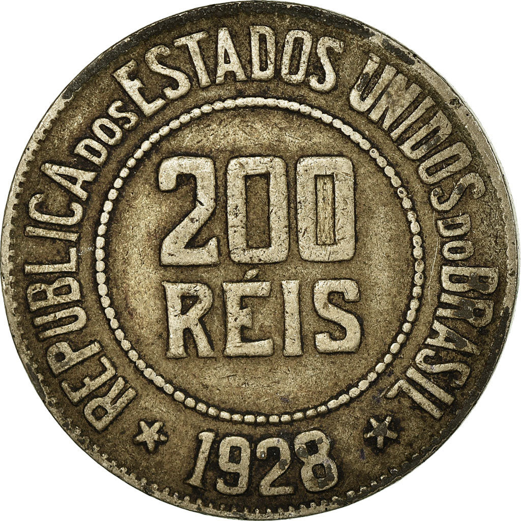 Coin, Brazil, 200 Reis, 1924, VF(30-35), Copper-nickel, KM:519