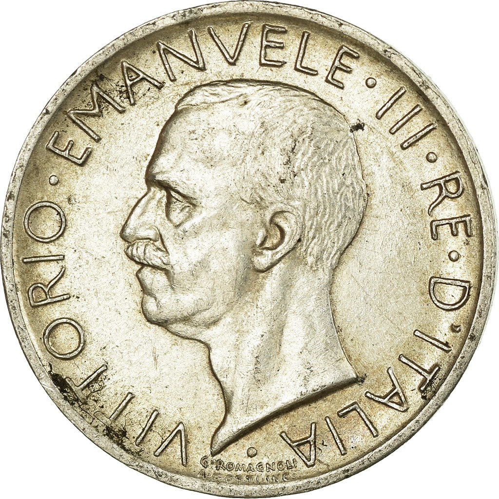 Coin, Italy, Vittorio Emanuele III, 5 Lire, 1930, Rome, AU(55-58), Silver