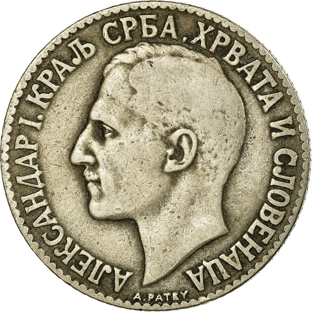 Moeda, Jugoslávia, Alexander I, 2 Dinara, 1923, VF(30-35), Níquel-Bronze, KM:6