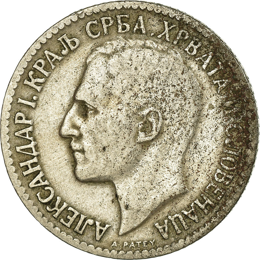 Munten, Joegoslaviëe, Alexander I, Dinar, 1925, Poissy, FR, Nickel-Bronze, KM:5